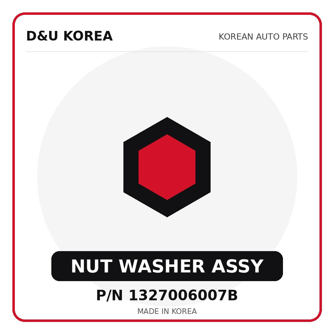 Genuine Mobis NUT WASHER ASSY 1327006007B - Korean auto parts from D&U Korea
