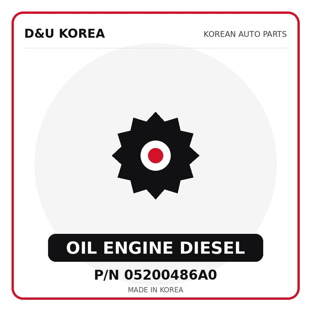 Genuine Mobis OIL ENGINE DIESEL 05200486A0 for Korean vehicles | D&U Korea