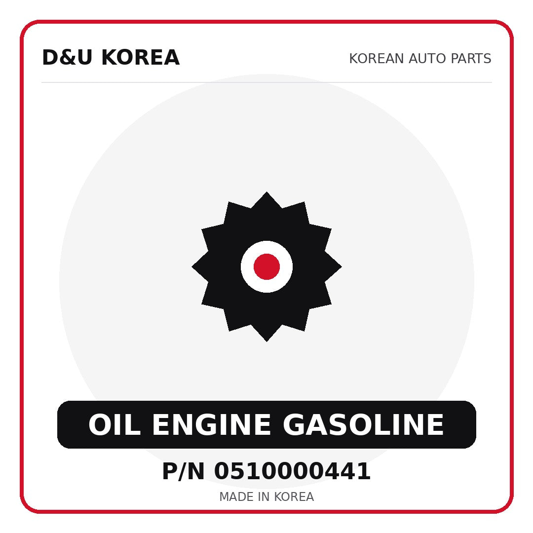 Genuine Mobis OIL ENGINE GASOLINE 0510000441 for Korean vehicles | D&U Korea
