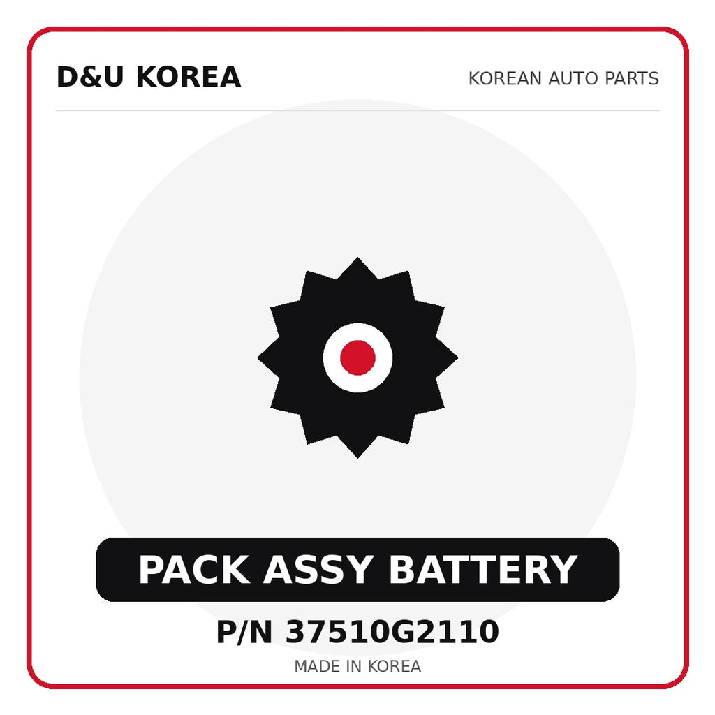 Genuine Mobis PACK ASSY BATTERY 37510G2110 - Korean auto parts from D&U Korea