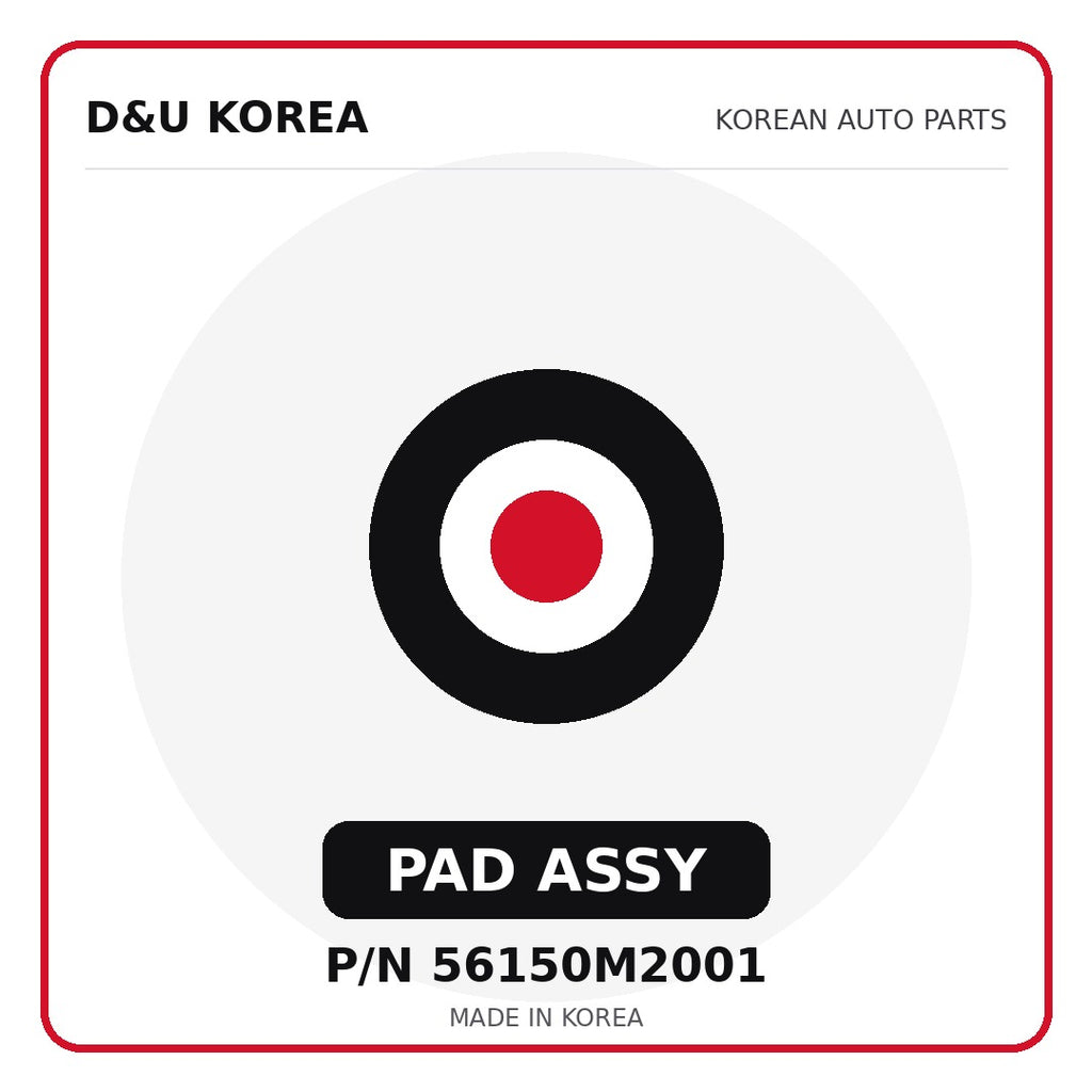Genuine Mobis PAD ASSY 56150M2001 - Korean auto parts from D&U Korea