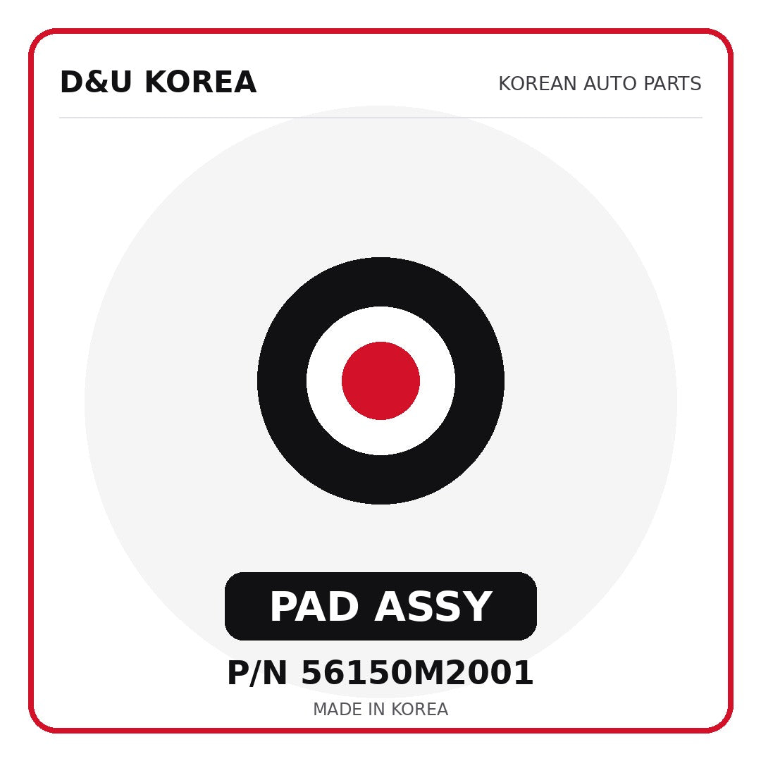 Genuine Mobis PAD ASSY 56150M2001 - Korean auto parts from D&U Korea
