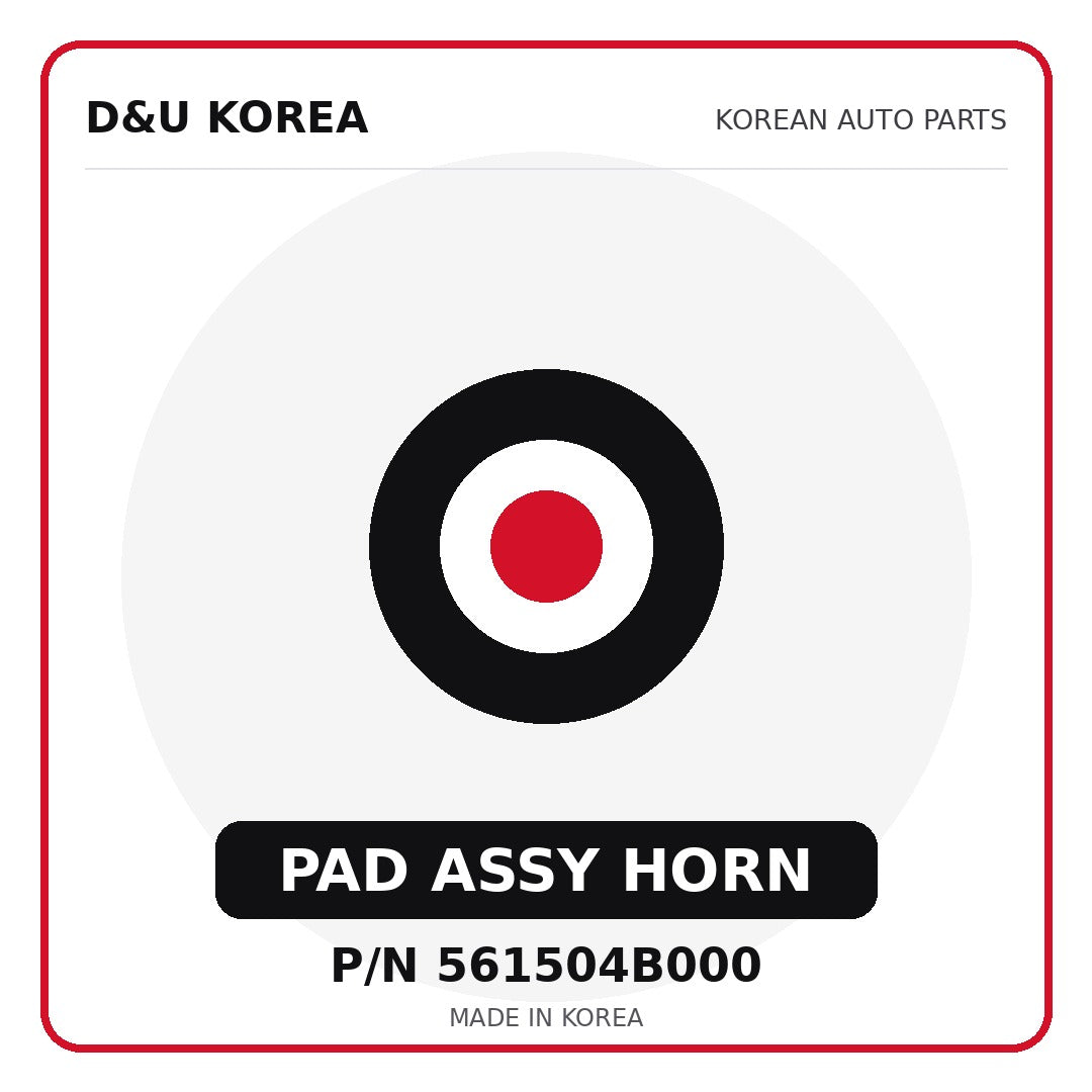 Genuine Mobis PAD ASSY HORN 561504B000 - Korean auto parts from D&U Korea