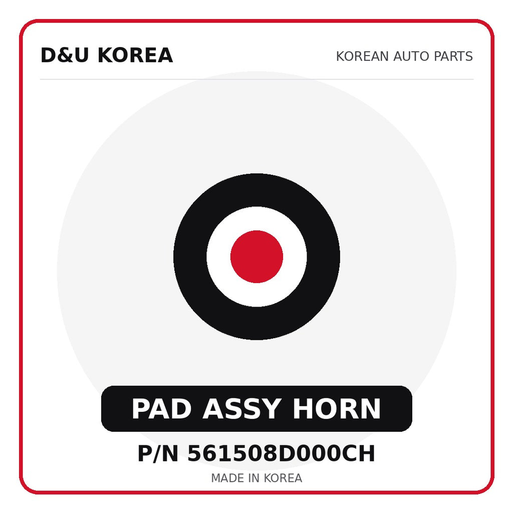 Genuine Mobis PAD ASSY HORN 561508D000CH for Korean vehicles | D&U Korea