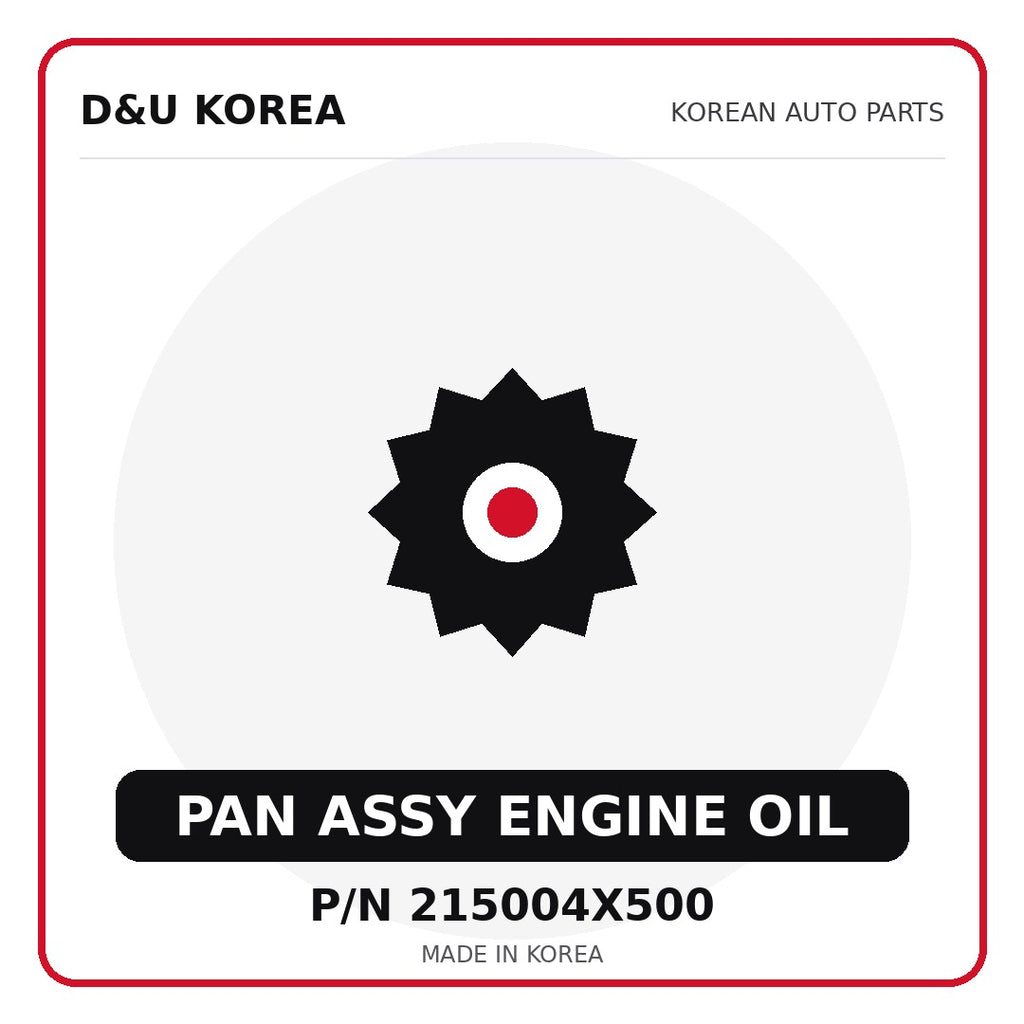 Genuine Mobis PAN ASSY ENGINE OIL 215004X500 - Korean auto parts from D&U Korea