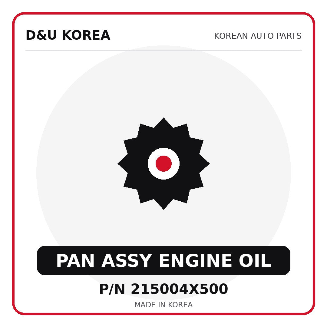 Genuine Mobis PAN ASSY ENGINE OIL 215004X500 - Korean auto parts from D&U Korea