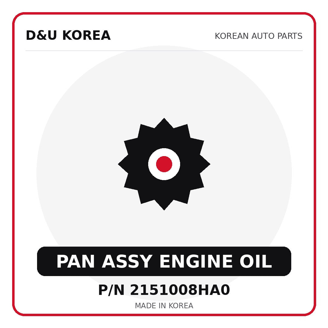 Genuine Mobis PAN ASSY ENGINE OIL 2151008HA0 - Korean auto parts from D&U Korea