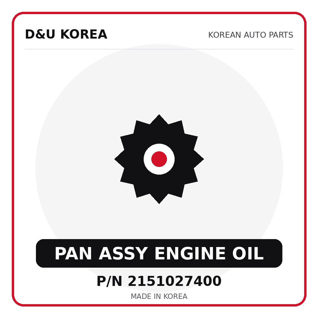 Genuine Mobis PAN ASSY ENGINE OIL 2151027400 - Korean auto parts from D&U Korea