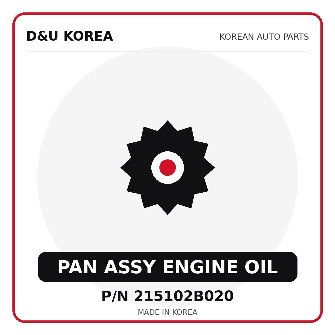 Genuine Mobis PAN ASSY ENGINE OIL 215102B020 - Korean auto parts from D&U Korea