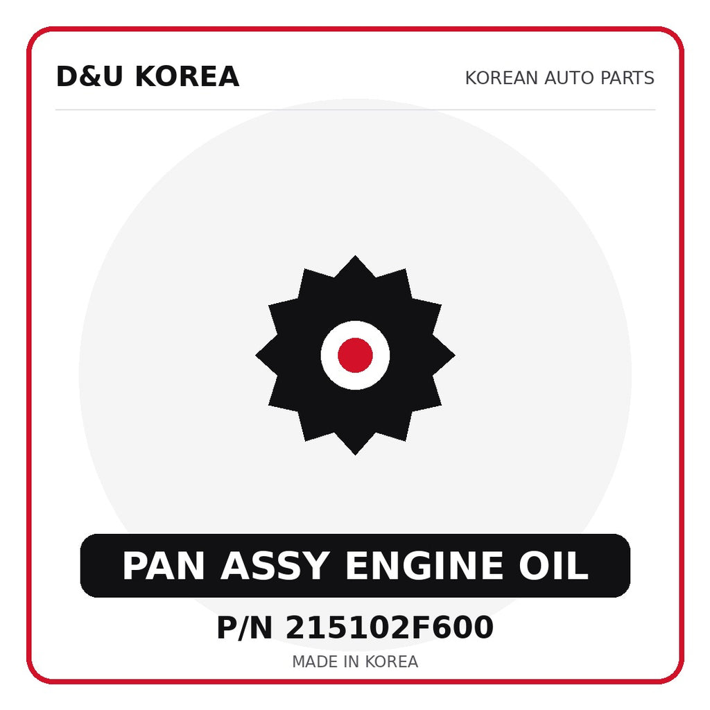 Genuine Mobis PAN ASSY ENGINE OIL 215102F600 - Korean auto parts from D&U Korea