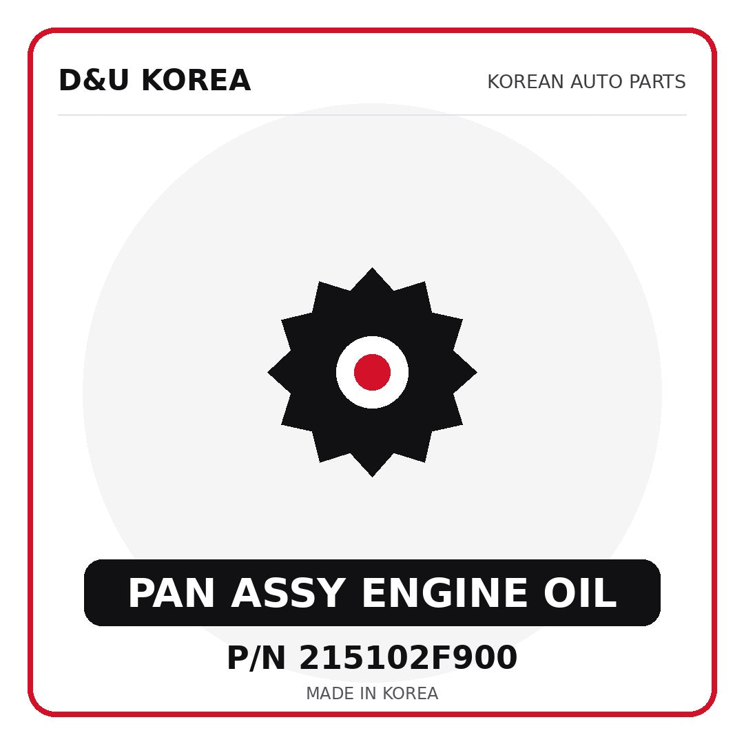 Genuine Mobis PAN ASSY ENGINE OIL 215102F900 - Korean auto parts from D&U Korea