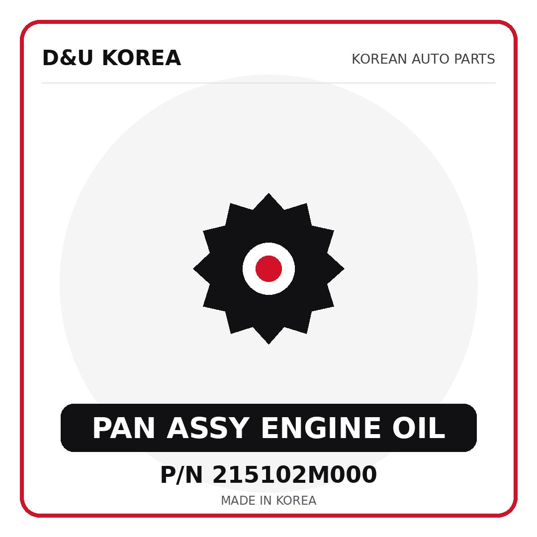 Genuine Mobis PAN ASSY ENGINE OIL 215102M000 - Korean auto parts from D&U Korea