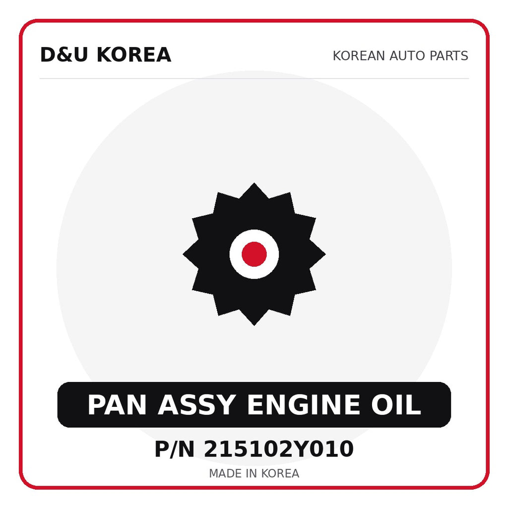Genuine Mobis PAN ASSY ENGINE OIL 215102Y010 - Korean auto parts from D&U Korea