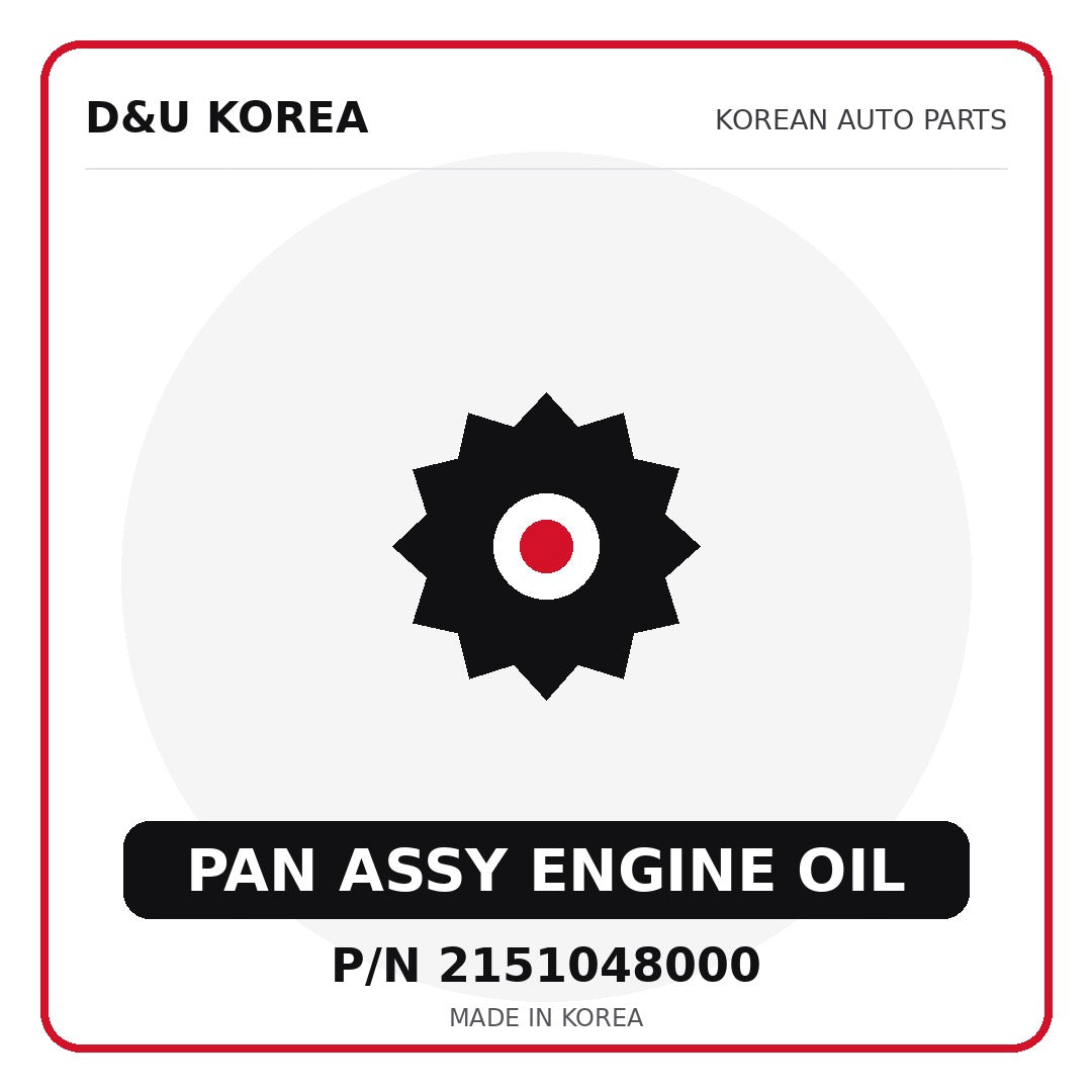 Genuine Mobis PAN ASSY ENGINE OIL 2151048000 - Korean auto parts from D&U Korea