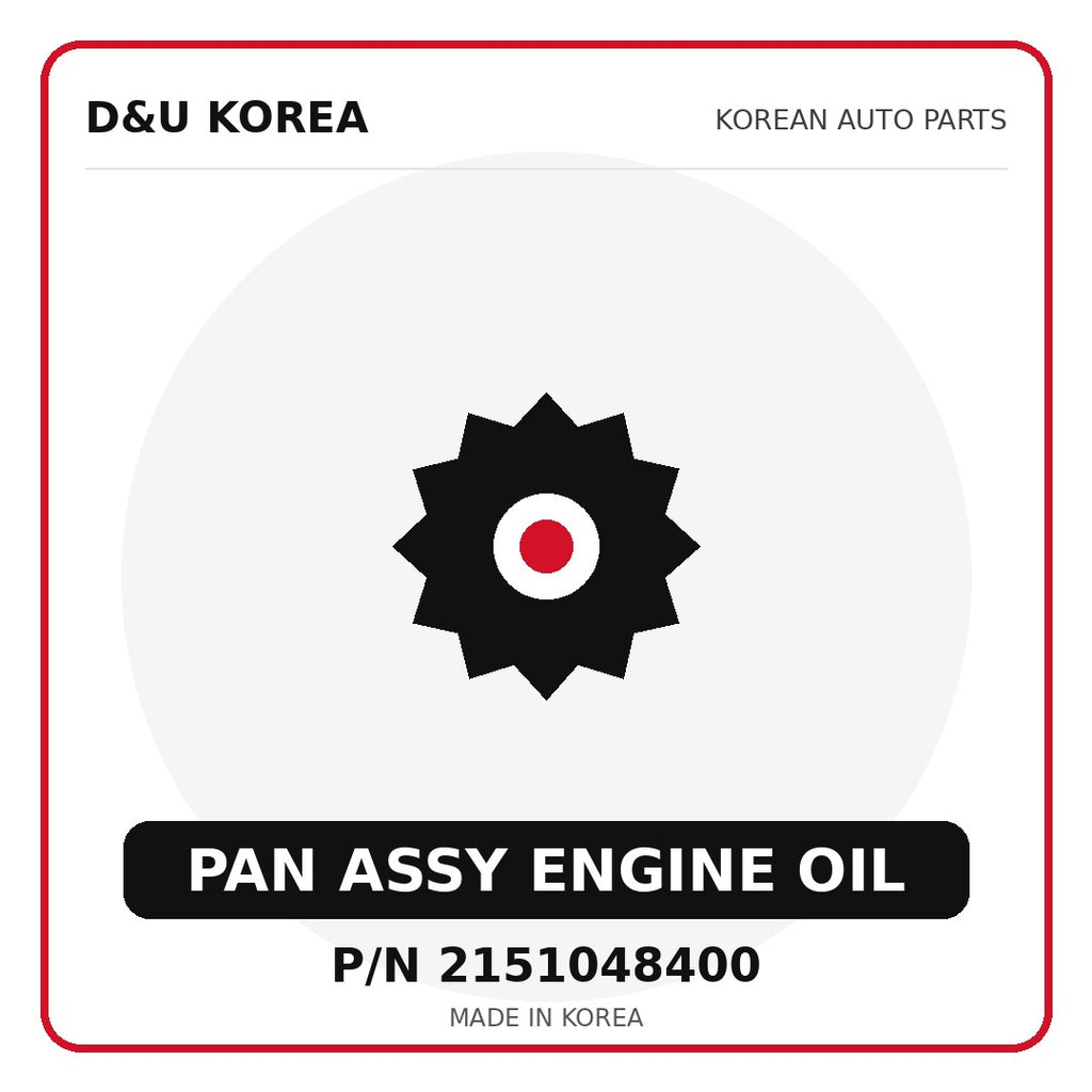 Genuine Mobis PAN ASSY ENGINE OIL 2151048400 - Korean auto parts from D&U Korea