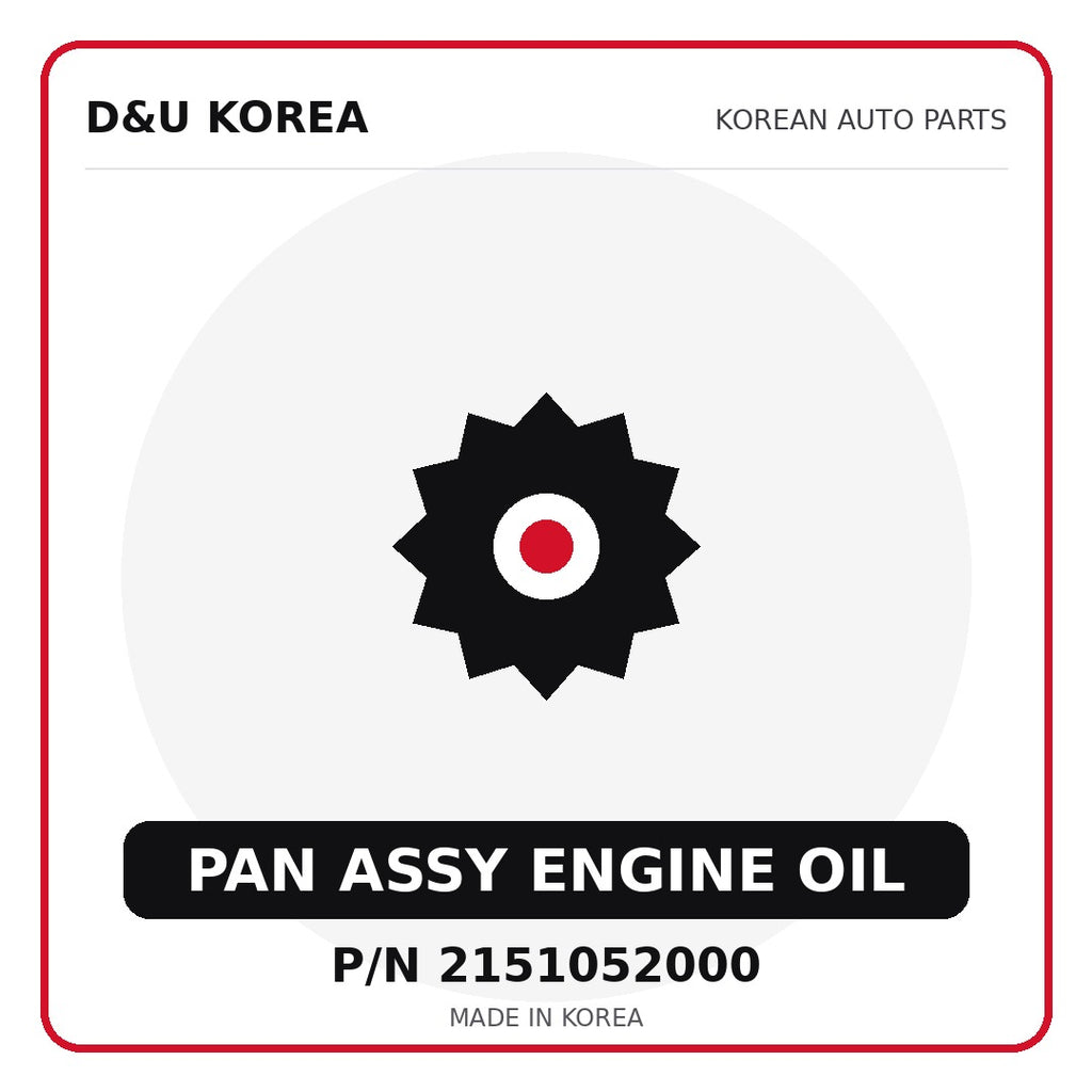Genuine Mobis PAN ASSY ENGINE OIL 2151052000 - Korean auto parts from D&U Korea
