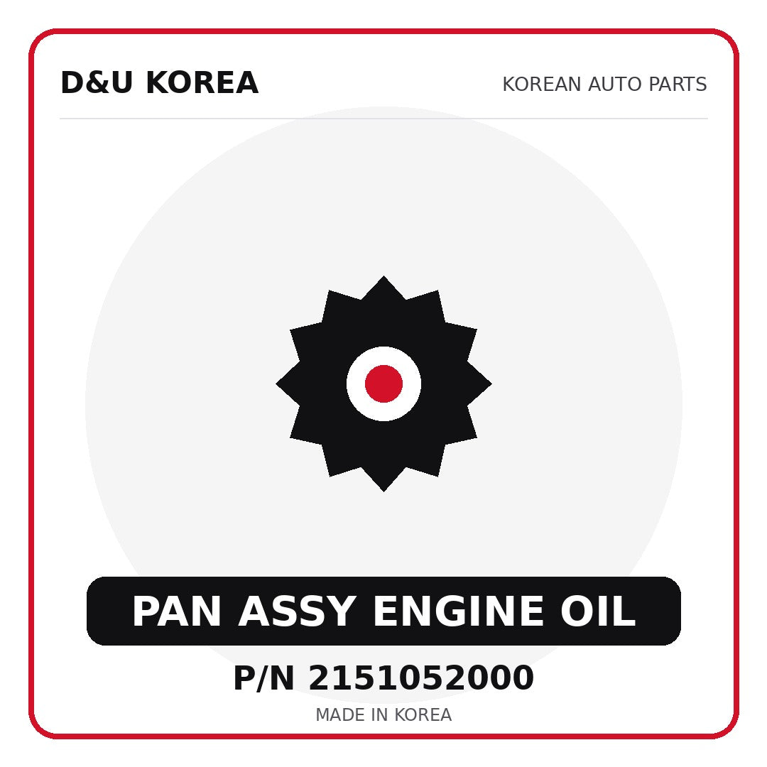 Genuine Mobis PAN ASSY ENGINE OIL 2151052000 - Korean auto parts from D&U Korea