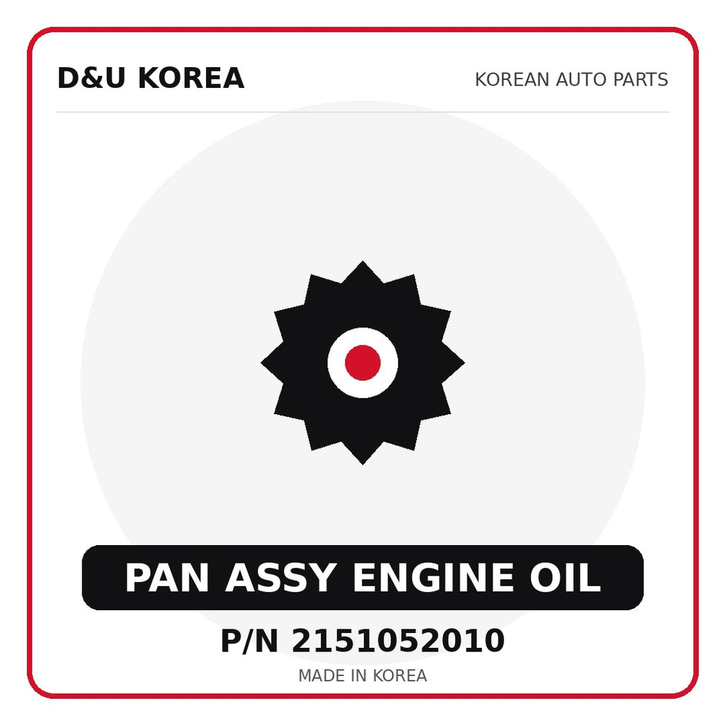 Genuine Mobis PAN ASSY ENGINE OIL 2151052010 for Korean vehicles | D&U Korea