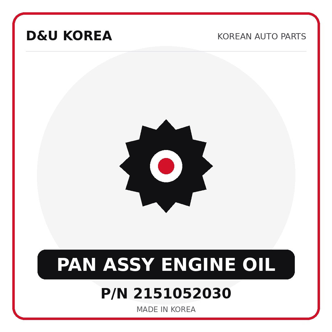 Genuine Mobis PAN ASSY ENGINE OIL 2151052030 - Korean auto parts from D&U Korea