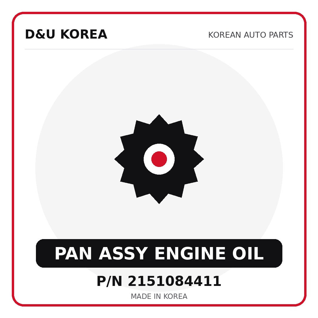 Genuine Mobis PAN ASSY ENGINE OIL 2151084411 - Korean auto parts from D&U Korea