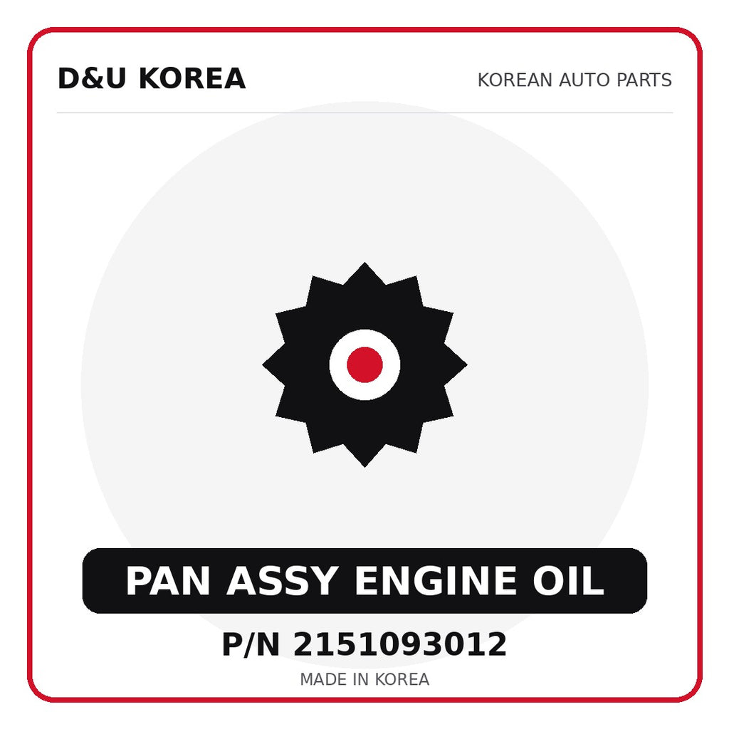 Genuine Mobis PAN ASSY ENGINE OIL 2151093012 - Korean auto parts from D&U Korea