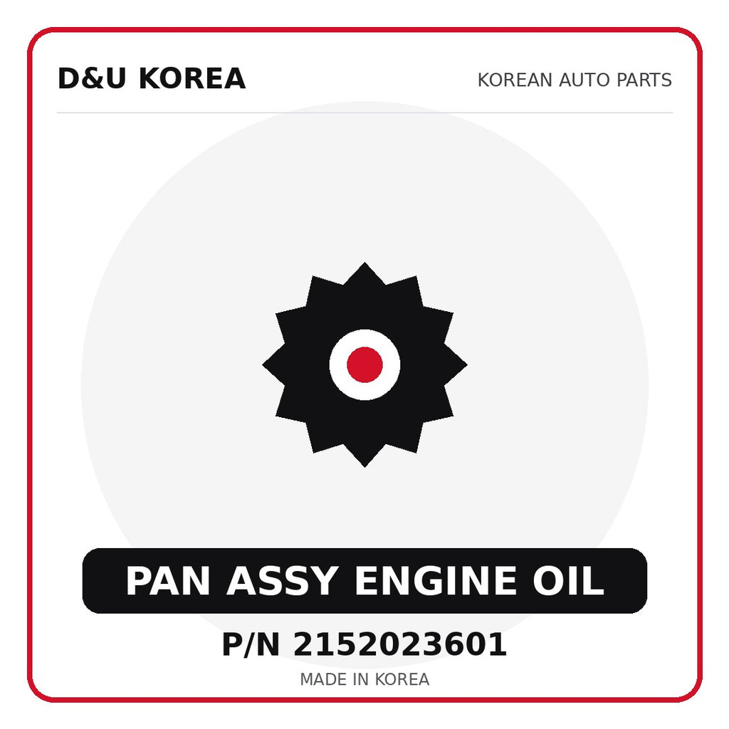 Genuine Mobis PAN ASSY ENGINE OIL 2152023601 for Korean vehicles | D&U Korea