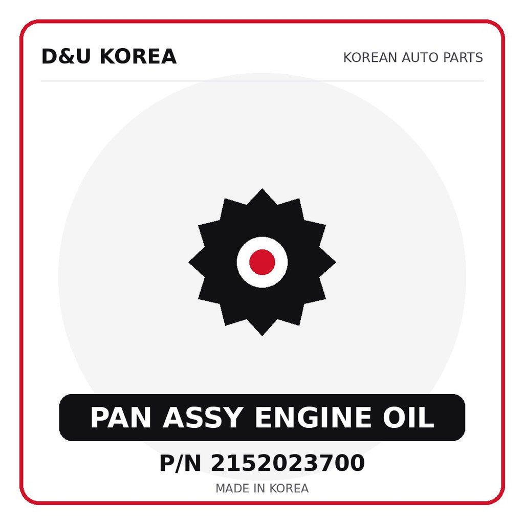 Genuine Mobis PAN ASSY ENGINE OIL 2152023700 - Korean auto parts from D&U Korea