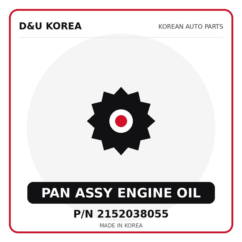 Genuine Mobis PAN ASSY ENGINE OIL 2152038055 - Korean auto parts from D&U Korea