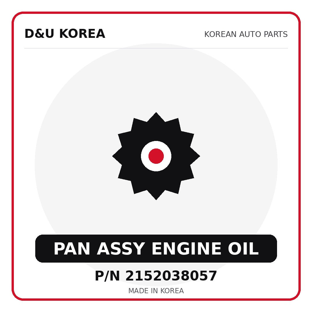 Genuine Mobis PAN ASSY ENGINE OIL 2152038057 - Korean auto parts from D&U Korea