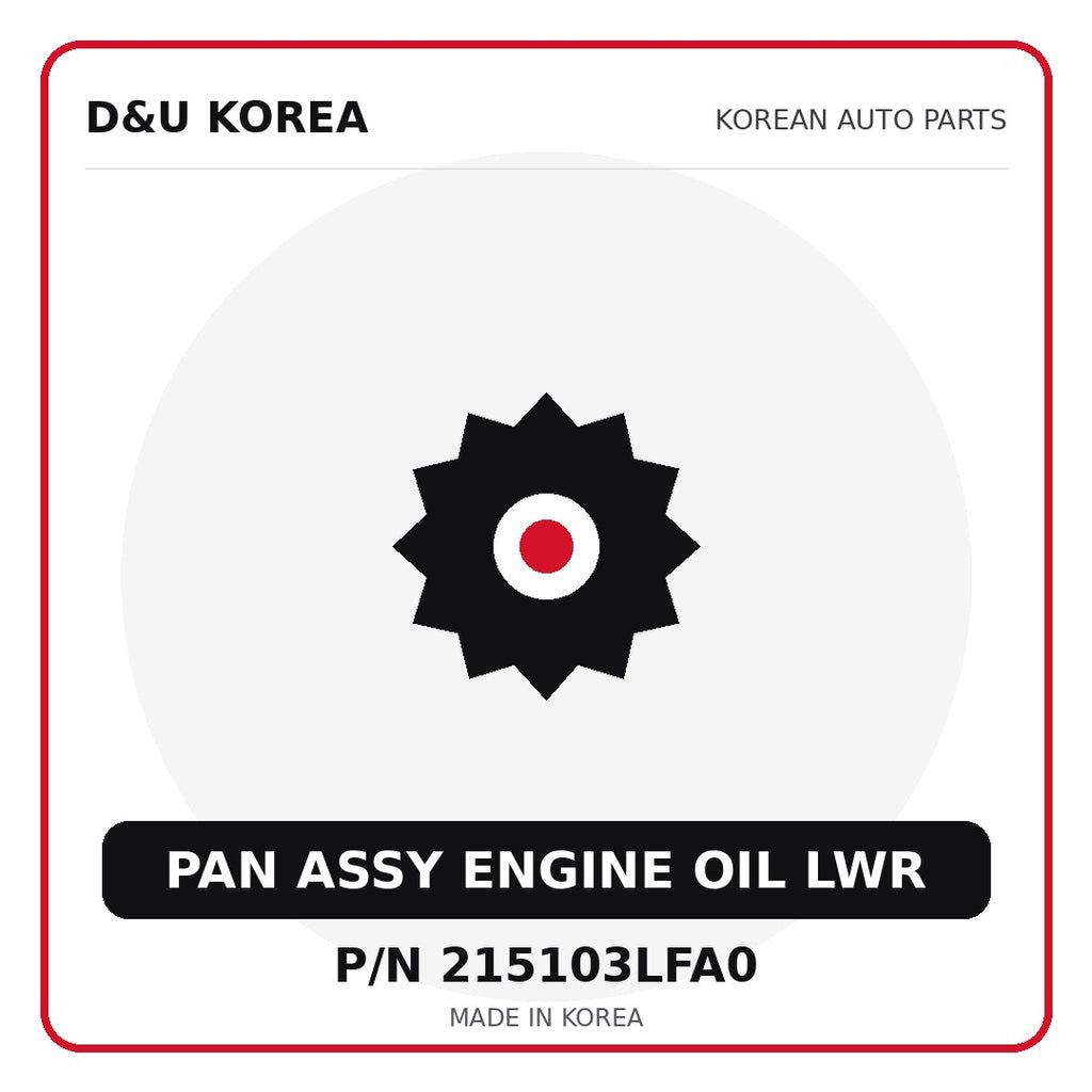 Genuine Mobis PAN ASSY ENGINE OIL LWR 215103LFA0 - Korean auto parts from D&U Korea