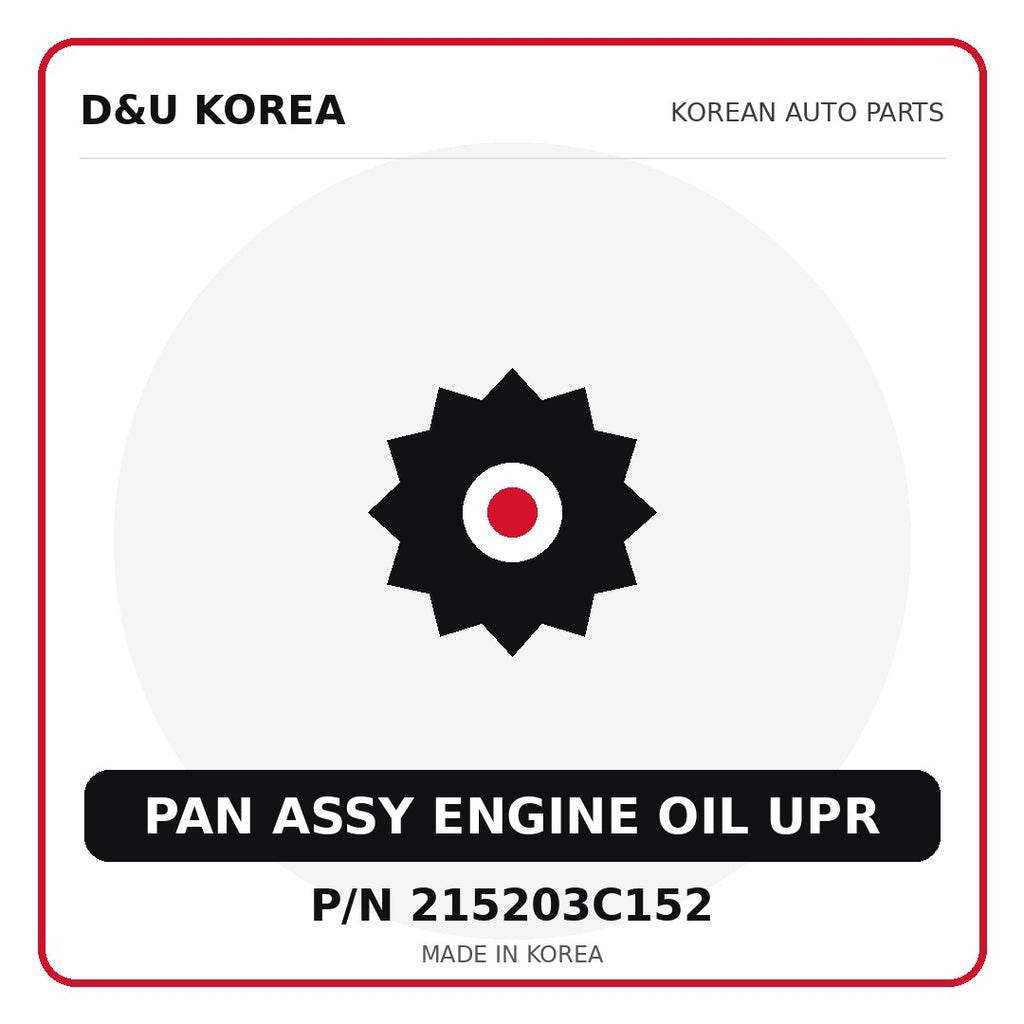 Genuine Mobis PAN ASSY ENGINE OIL UPR 215203C152 - Korean auto parts from D&U Korea