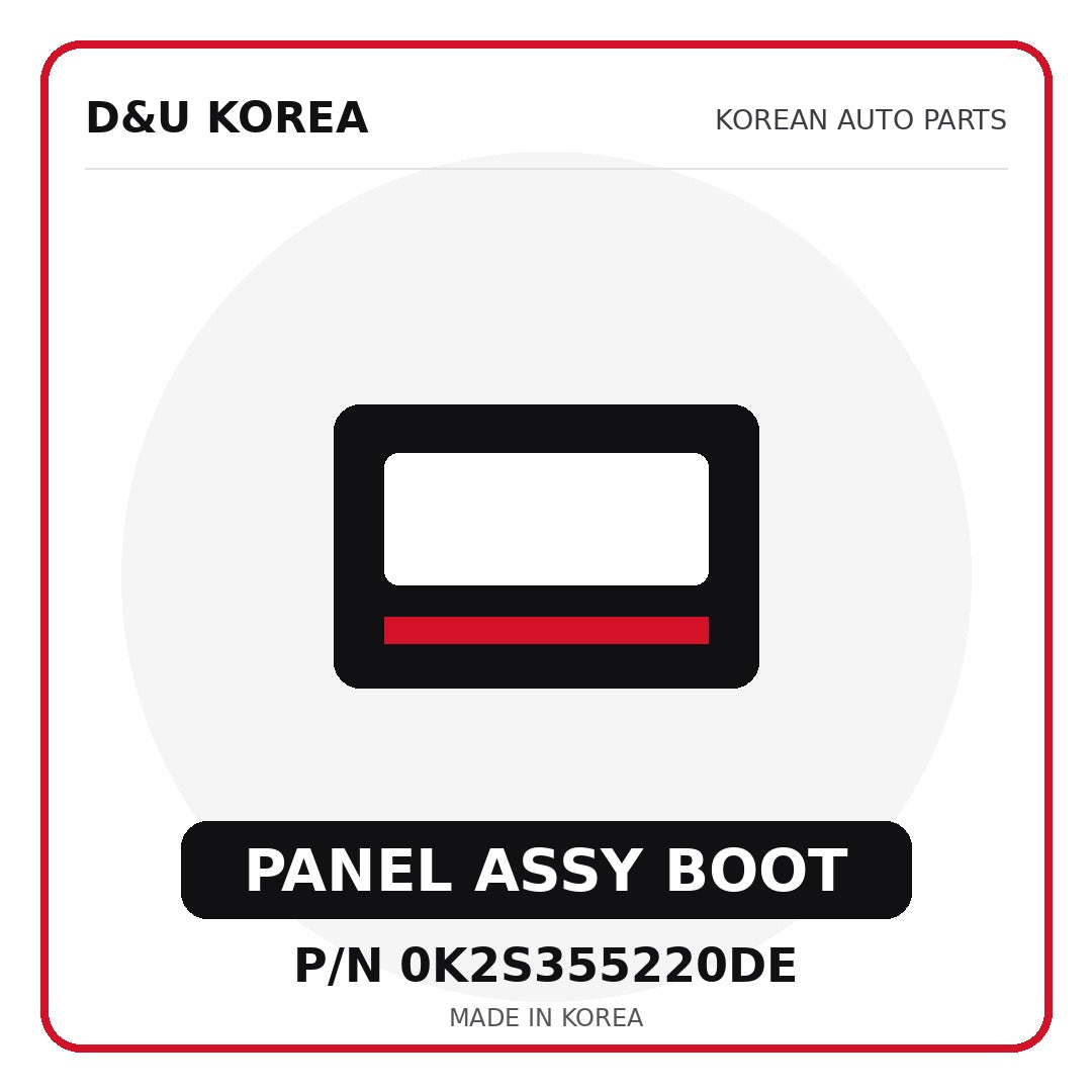 Genuine Mobis PANEL ASSY BOOT 0K2S355220DE - Korean auto parts from D&U Korea