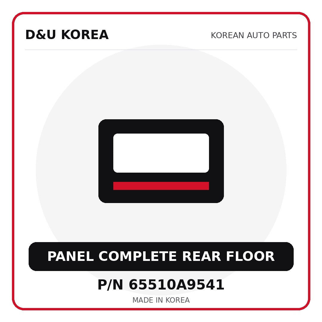 Genuine Mobis PANEL COMPLETE REAR FLOOR 65510A9541 - Korean auto parts from D&U Korea
