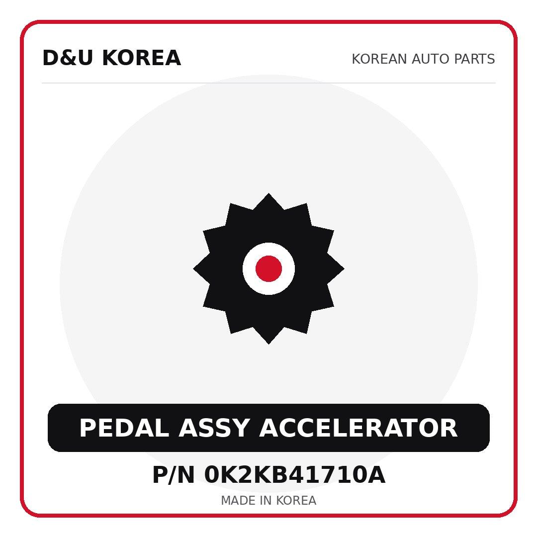 Genuine Mobis PEDAL ASSY ACCELERATOR 0K2KB41710A - Korean auto parts from D&U Korea