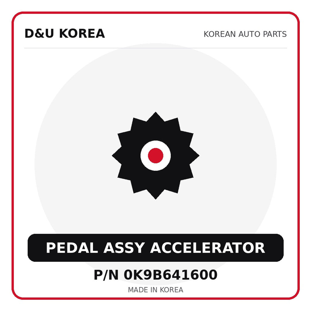 Genuine Mobis PEDAL ASSY ACCELERATOR 0K9B641600 - Korean auto parts from D&U Korea