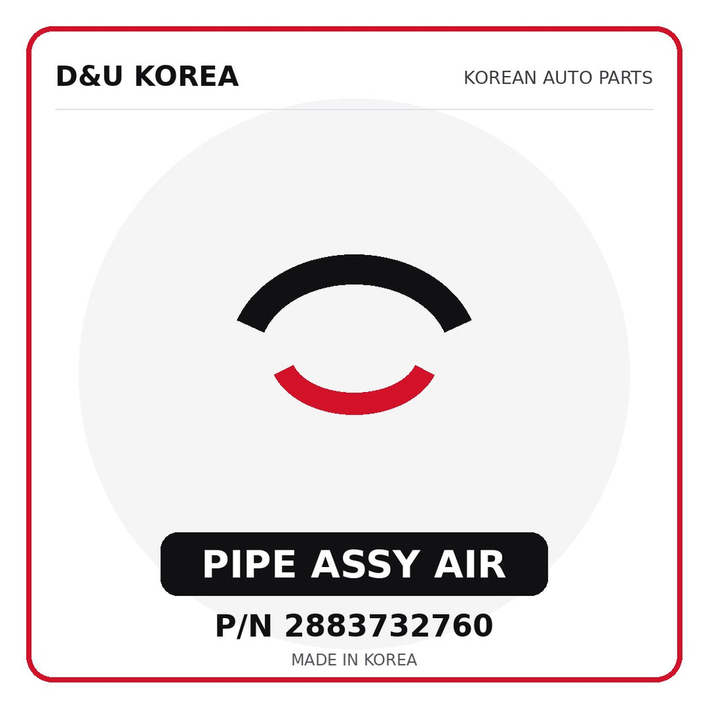 Genuine Mobis PIPE ASSY AIR 2883732760 - Korean auto parts from D&U Korea