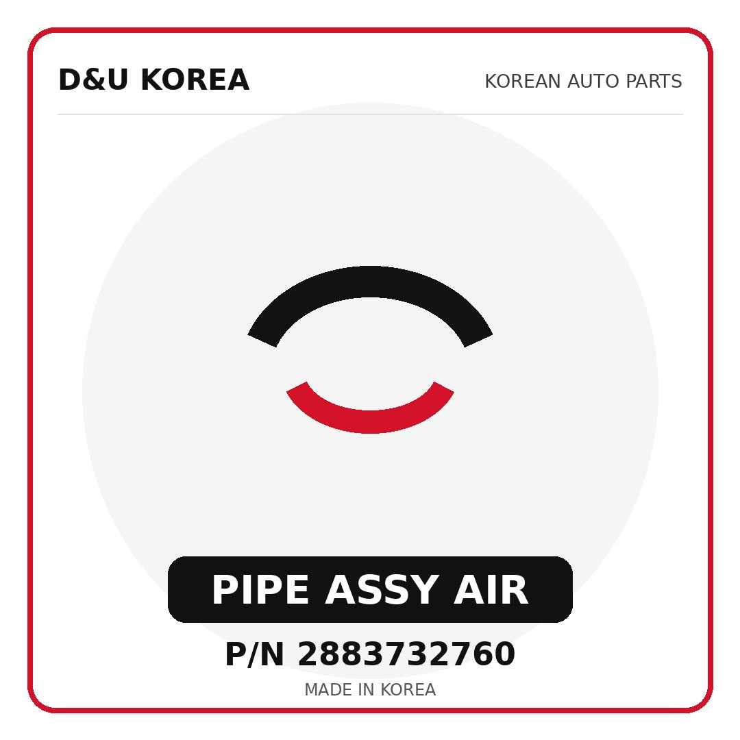 Genuine Mobis PIPE ASSY AIR 2883732760 - Korean auto parts from D&U Korea