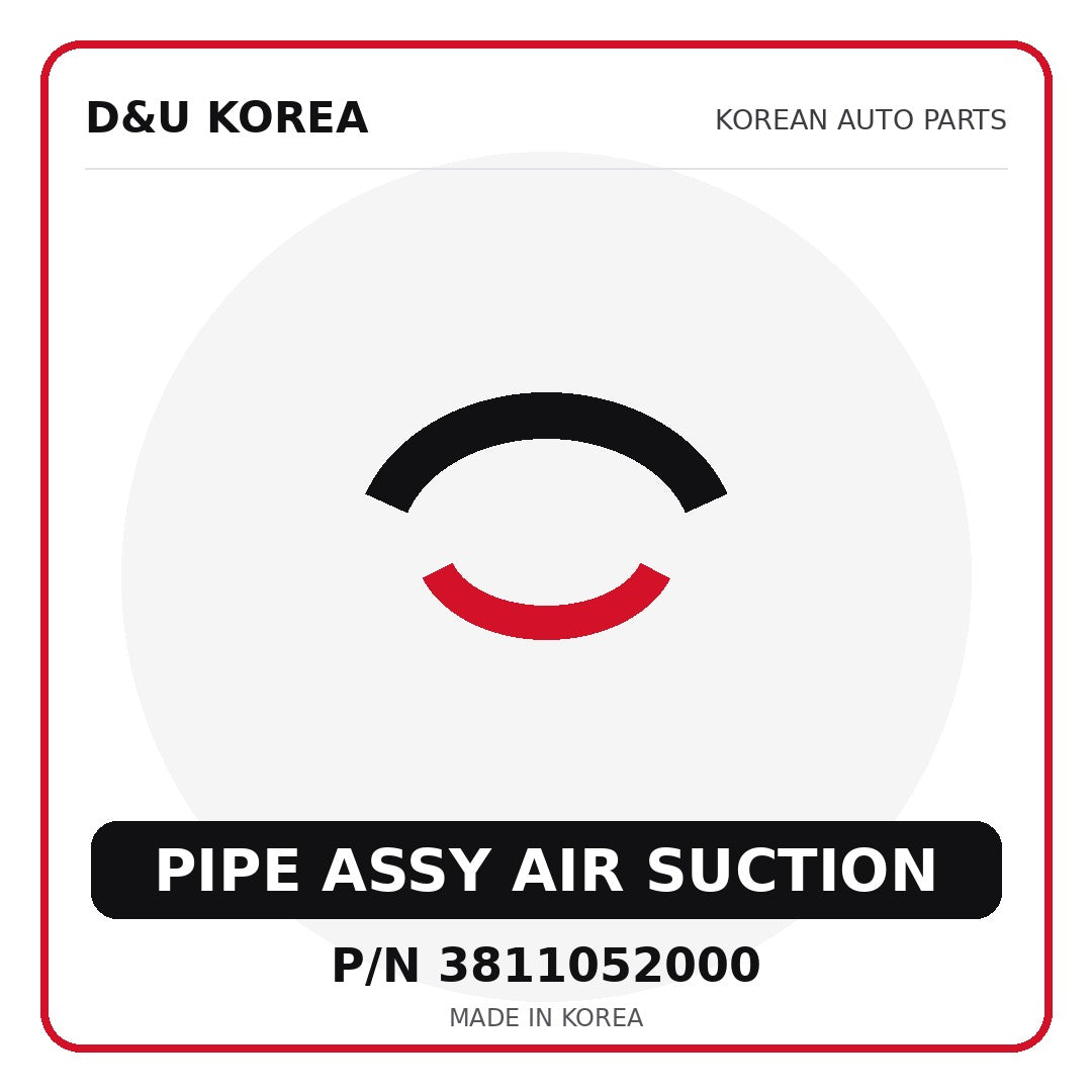 Genuine Mobis PIPE ASSY AIR SUCTION 3811052000 for Korean vehicles | D&U Korea