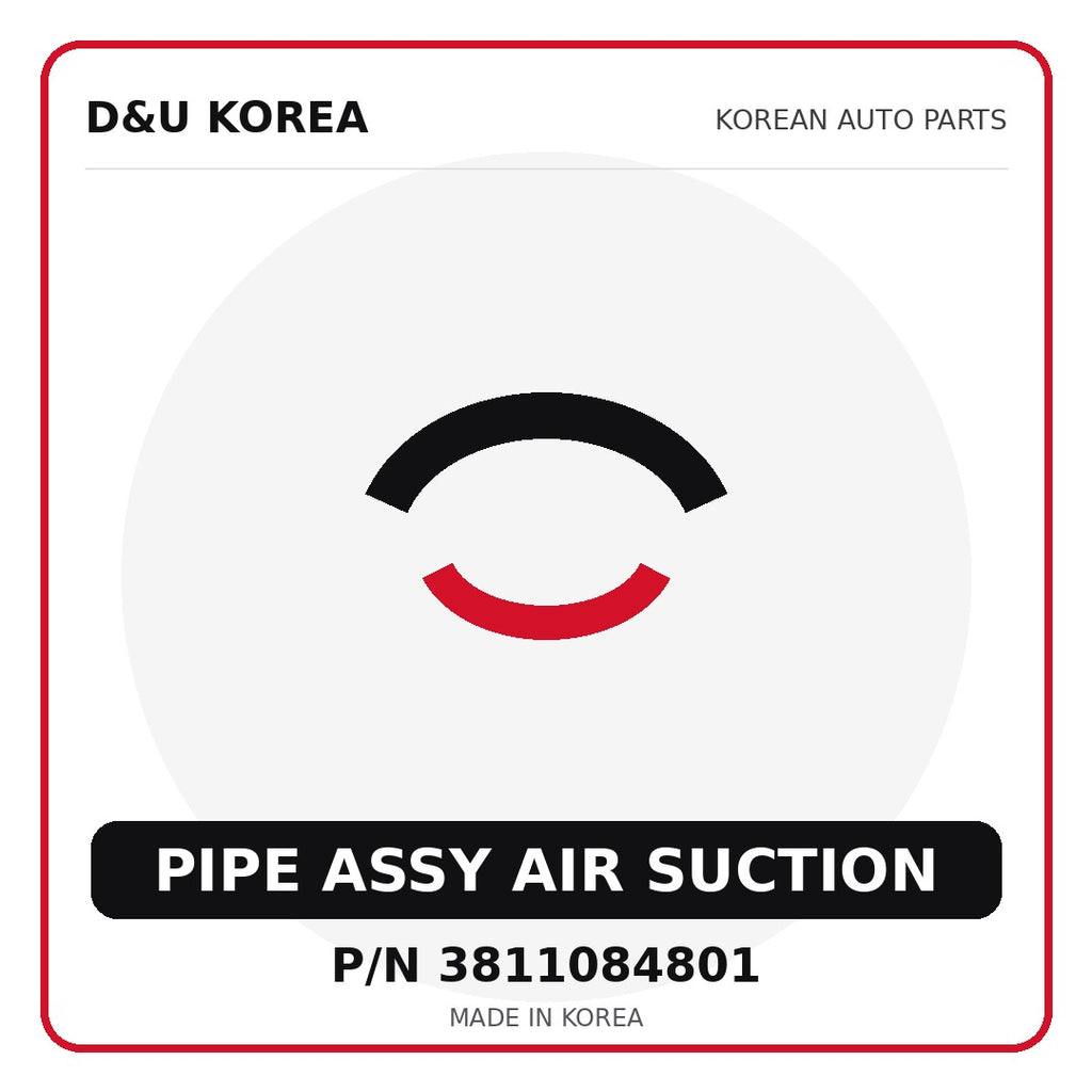Genuine Mobis PIPE ASSY AIR SUCTION 3811084801 for Korean vehicles | D&U Korea