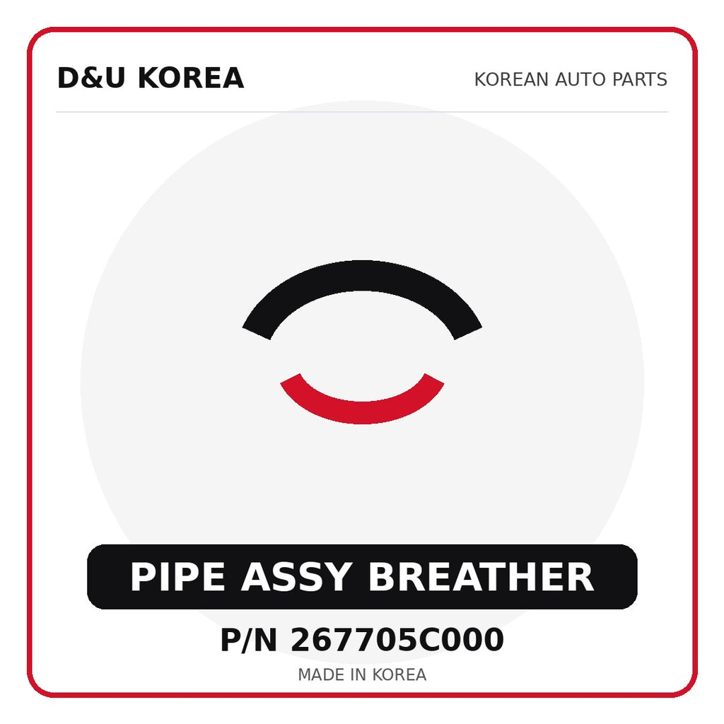 Genuine Mobis PIPE ASSY BREATHER 267705C000 for Korean vehicles | D&U Korea