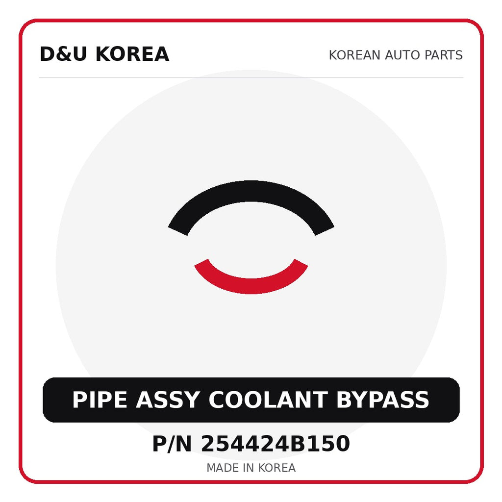 Genuine Mobis PIPE ASSY COOLANT BYPASS 254424B150 - Korean auto parts from D&U Korea