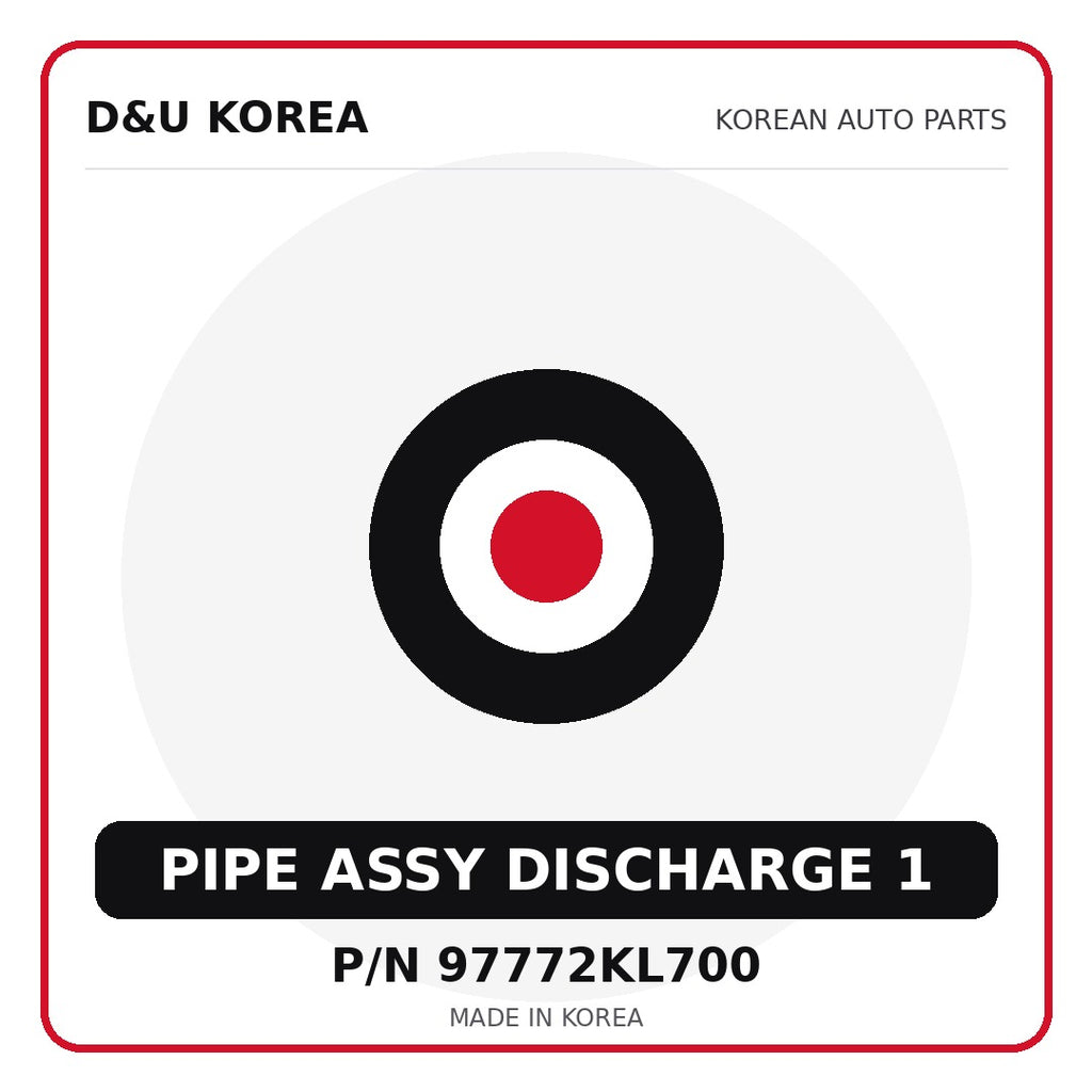 Genuine Mobis PIPE ASSY DISCHARGE 1 97772KL700 - Korean auto parts from D&U Korea