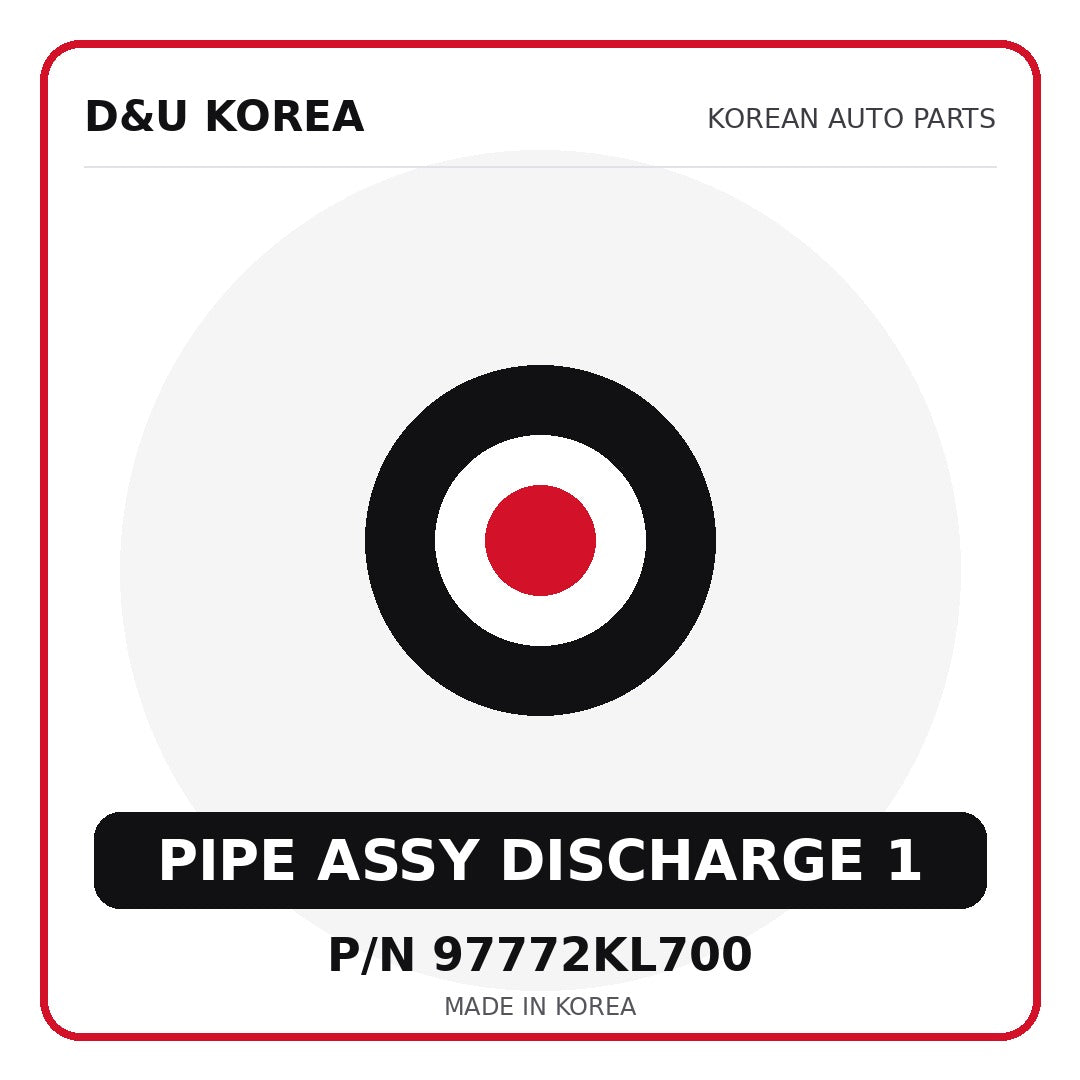 Genuine Mobis PIPE ASSY DISCHARGE 1 97772KL700 - Korean auto parts from D&U Korea