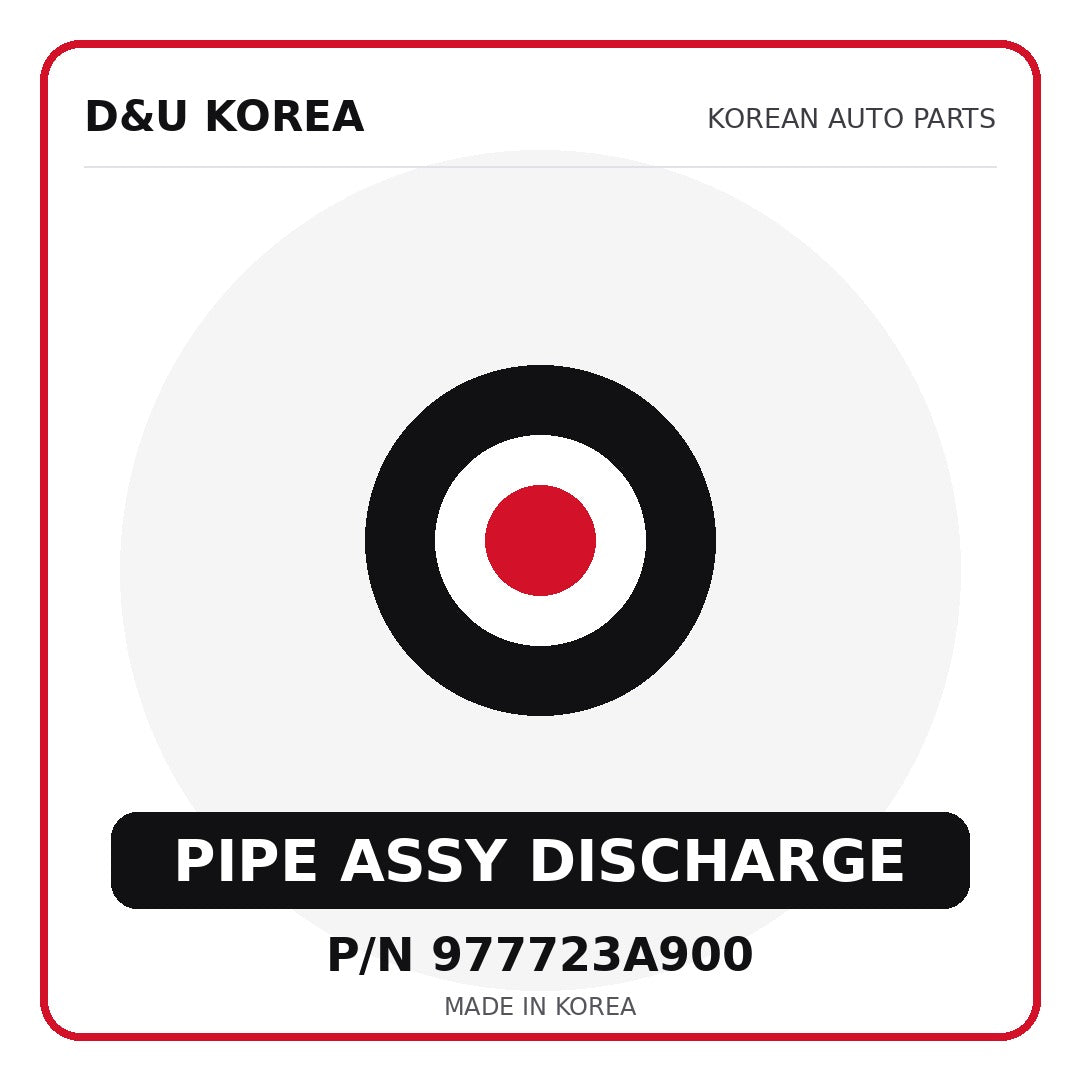 Genuine Mobis PIPE ASSY DISCHARGE 977723A900 - Korean auto parts from D&U Korea