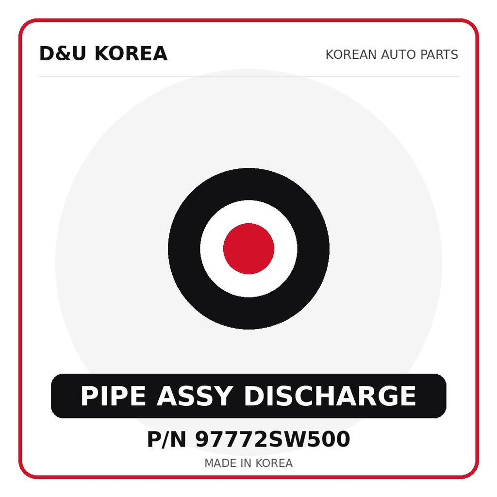 Genuine Mobis PIPE ASSY DISCHARGE 97772SW500 - Korean auto parts from D&U Korea
