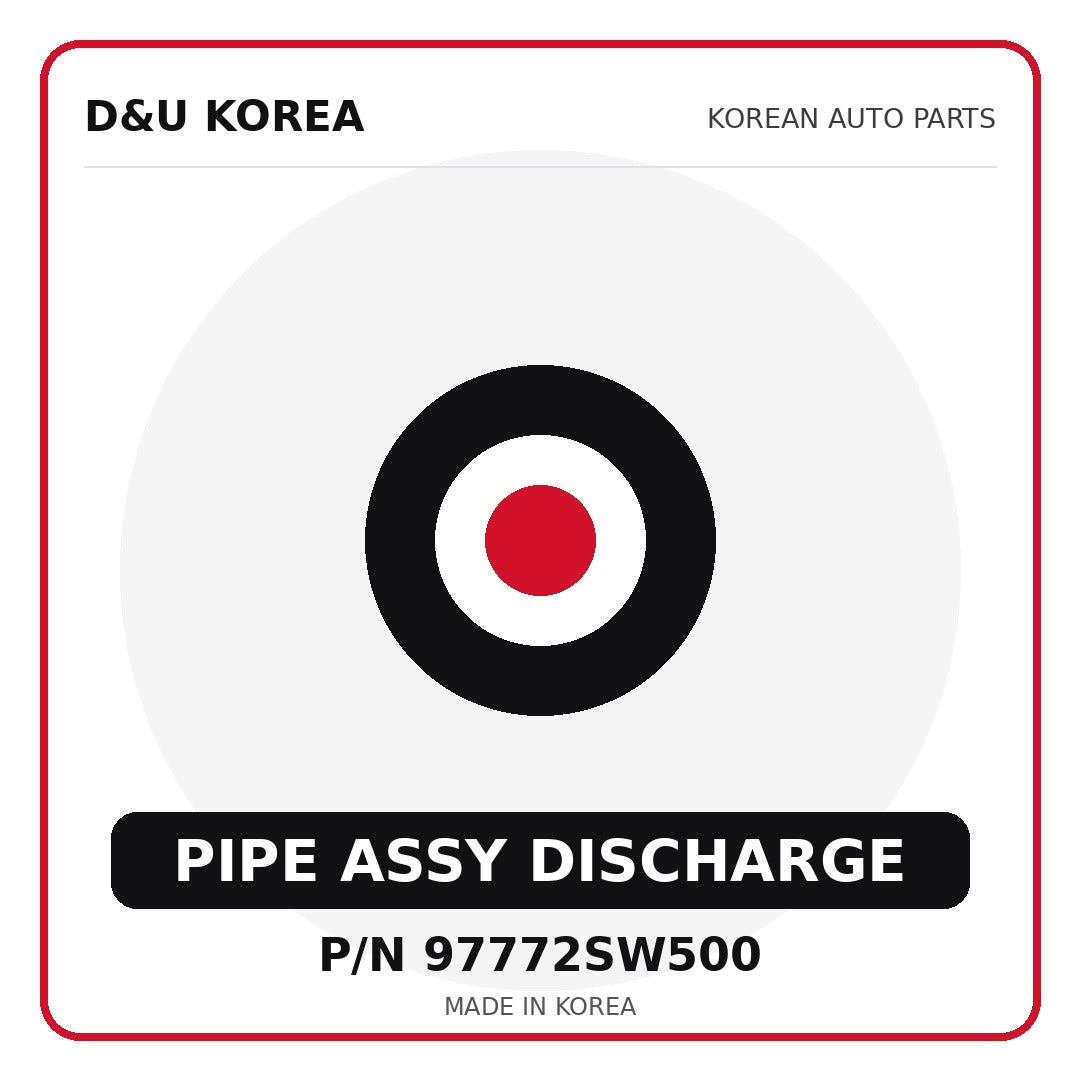 Genuine Mobis PIPE ASSY DISCHARGE 97772SW500 - Korean auto parts from D&U Korea