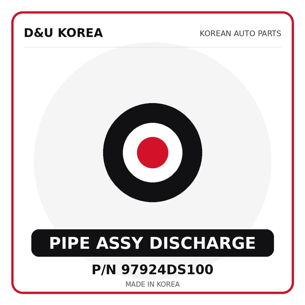 Genuine Mobis PIPE ASSY DISCHARGE 97924DS100 - Korean auto parts from D&U Korea