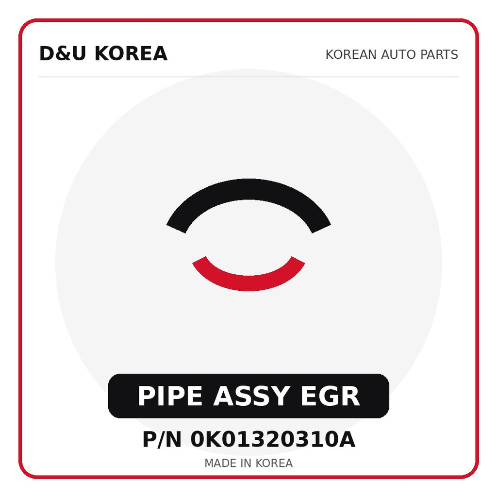Genuine Mobis PIPE ASSY EGR 0K01320310A for Korean vehicles | D&U Korea