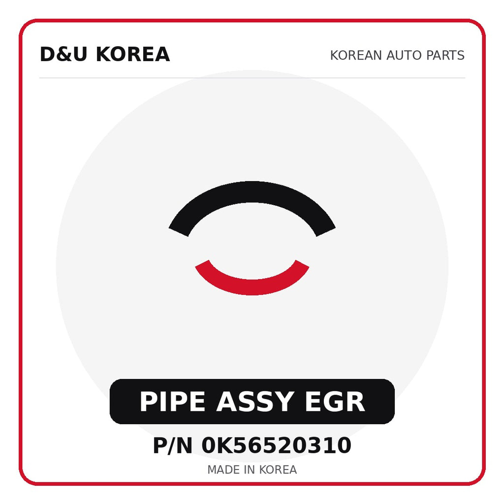 Genuine Mobis PIPE ASSY EGR 0K56520310 for Korean vehicles | D&U Korea