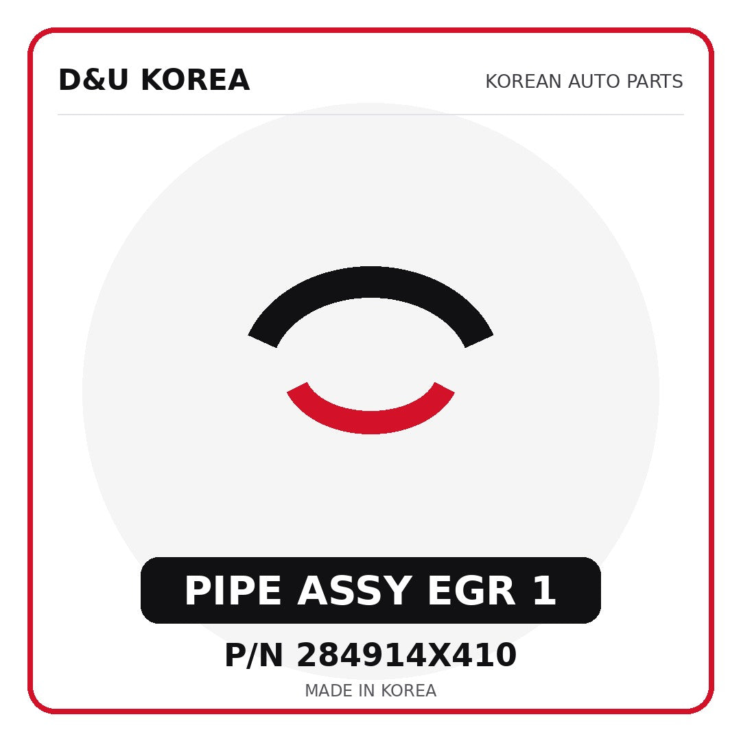 Genuine Mobis PIPE ASSY EGR 1 284914X410 - Korean auto parts from D&U Korea